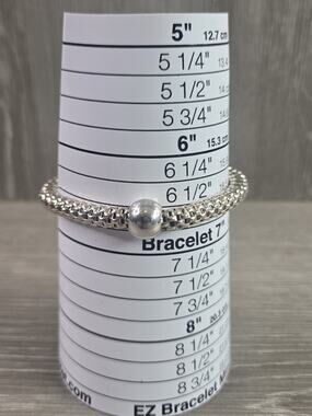 SILPADA B2788 Flexible Sterling Silver Sterling Chic Stretch Bracelet